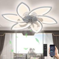 1 x RAW Customer Returns LED Ceiling Fan With Lighting, 66W Dimmable 3000K-6000K Ceiling Light With Fan, Quiet Reversible Ceiling Fan With Lamp For Living Room Bedroom Dining Room White, 6 Heads 78x15cm - RRP €79.99