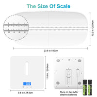 1 x RAW Customer Returns Digital Pet Scale, Baby Scale, with 3 Weighing Modes kg oz lb , Max 220 lbs, Precision up to 0.02lbs, White - RRP €53.44