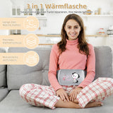 37 x Brand New Hot water bottle, hot water bottle rubber with soft cover and waist cover, 3 pieces hot water bottle belt for neck and shoulder back legs waist warming for children adults and the elderly - RRP €372.59