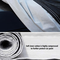 1 x RAW Customer Returns BEXITA half garage car winter tarpaulin waterproof outdoor car car cover half car tarpaulin thickened fabric lined with cotton car window cover front and rear window cover - RRP €36.29