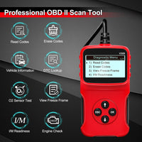 1 x RAW Customer Returns OBD2 diagnostic device car OBD diagnostic device ODB2 error code reader adapter V309 vehicle reader for all OBDII protocols, error memory reading, LCD screen - RRP €17.87