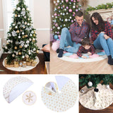 1 x RAW Customer Returns Christmas tree skirt Christmas tree blanket white plush Christmas tree blanket round Christmas tree stand carpet Christmas decoration Christmas tree skirt for Christmas holiday white Christmas tree blanket, 78cm  - RRP €16.13