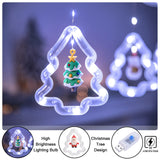 1 x RAW Customer Returns BLOOMWIN Christmas lights fairy lights window inside, ring and Christmas tree light curtain with Christmas decorations, fairy lights curtain window lighting 3m 8 modes USB cold white - RRP €24.99