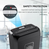 1 x RAW Customer Returns Bonsaii 6-Sheet Paper Shredder, Cross Cut, Paper Shredder with DIN-P4 Security Level for Home and Office, 13L Trash Can and Portable Handle C237-B  - RRP €38.0