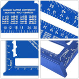 1 x RAW Customer Returns Protractor for carpenters, 7 inch metric triangle protractor, aluminum alloy, 90 degree thickened triangle ruler - RRP €53.42