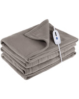 1 x RAW Customer Returns McJaw Electric Blanket, 180x130cm Heated Blanket Electric Heating Blanket with Automatic Switch-Off, 4 Temperature Settings and 10 Hour Timer, Fast Heating, Machine Washable, Gray - RRP €41.14