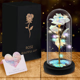 1 x RAW Customer Returns Byifan Rose Flowers with LED Light, Artificial Rose Flower Gift for Women Mother Wife, Rose Flower in Glass Dome Gift for Mother s Day, Wedding, Birthday, Christmas - RRP €19.67