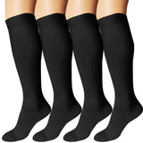 1 x RAW Customer Returns DDOBB 4 Pairs Compression Stockings Women and Men Support Stockings Compression Socks Support Socks Travel Stockings for Flight Sports Running Cycling Black 4, 4XL  - RRP €19.99