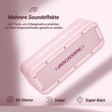 1 x RAW Customer Returns BOGASING M4 Bluetooth Speaker, Portable Music Box with IPX7 Water Protection, 40W Stunning Sound with Strong Bass Wireless Bluetooth Box, Hands-Free Function, 24 Hours Battery Life Pink  - RRP €55.52