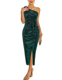 1 x RAW Customer Returns GRACE KARIN Women s Glitter Sequin Party Dress Festive Evening Dress Sleeveless Bodycon Pencil Dress Dark Green XXL - RRP €58.38