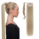 1 x Brand New Ponytail Hair Extensions Clip in Ponytail Braid Hairpiece Natural Ponytail Super Long 81cm Straight Sandy Blonde Bleach Blonde - RRP €16.18