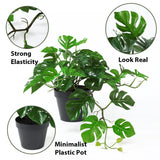 1 x RAW Customer Returns Artificial Plant Monstera 26.6cm, Artificial Monstera Plants Decoration in Pot, Plastic Artificial Hanging Plants Decoration Modern Outdoor for Home Office Living Room Bedroom Bathroom Kitchen Decoration - RRP €20.15