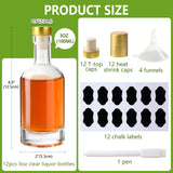 1 x RAW Customer Returns YBCPACK 12 pieces small glass bottles for filling 100 ml empty liqueur bottles, liquor bottles with cork, shrink cap, funnel, labels, pen, perfect for eggnog, liquor and juice - RRP €20.16