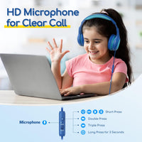 1 x RAW Customer Returns EarFun children s headphones, children s headphones with cable, 85 94 dB volume limiter, foldable, adjustable, stereo sound, HD microphone, audio sharing, over-ear children s headphones for school tablet PC, blue - RRP €17.14