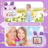 1 x RAW Customer Returns Children s camera instant camera, CAMCLID camera children with 3 rolls of thermal paper 32G SD card, digital camera video camera with 2.4 screen, photo camera instant pictures gift for girls boys purple  - RRP €50.41