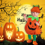 1 x RAW Customer Returns LCMAOKE Halloween Children s Pumpkin Costume, Pumpkin Cosplay Party Clothing Carnival Costumes for Children Boys Girls Pumpkin Halloween Party Clothing M-110cm  - RRP €17.14