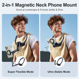 1 x RAW Customer Returns Aunote Neck Phone Holder POV Vlog, Magnetic Neck Mount Cell Phones, Foldable Chest Mount, Hands-Free Cell Phone Holder Magsafe iPhone 15 14 13 12 Seires Android Phones Content Creator Essentials - RRP €29.11