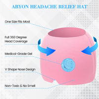 1 x RAW Customer Returns ABYON Migraine Mask Gel Cooling Cap, Stretchable Headache Cap, Reusable Cold Compression Therapy Cooling Pack Ice Cap for Relief Headaches Tension, Stress, Cooling Pink - RRP €17.14