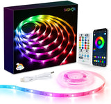 1 x RAW Customer Returns Tasmor RGB IC LED Strip 2m, LED Strip 2m Controllable via App, USB LED TV Backlight Sync with Music, Dimmable LED Band 2m with 16 Million Colors LED Lighting for Decoration TV - RRP €13.1