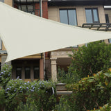 1 x RAW Customer Returns HAIKUS Triangular Sail Awning 3x3x3 m, PES Shade Sail, Waterproof, Resistant and 95 UV Ray Protection for Outdoor, Garden, Terraces Cream  - RRP €25.45