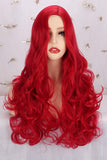 1 x RAW Customer Returns ColorfulPanda Women s Red Long Curly Curly Wig Heat Resistant Synthetic Cosplay Wig for Women Halloween and Party Fancy Dress with 1 Wig Cap Long Red  - RRP €24.04