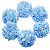 1 x RAW Customer Returns DuHouse Hydrangea Artificial Flowers, Artificial Flower Silk Hydrangea with Stem, 22 cm Fake Hydrangea Flower Heads for Wedding Home Garden Centerpiece Decorations, Pack of 6 Blue  - RRP €17.91