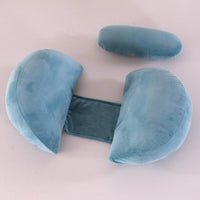 1 x RAW Customer Returns MINGPINHUIUS Pregnancy Pillow Nursing Pillow, U-shaped Pregnancy Pillow, Side Sleeper Pillow with Removable and Washable Cover, Support for Back, Stomach, Hips, Legs Blue  - RRP €32.26