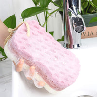 2 x RAW Customer Returns Dravency 3 pieces bath sponge, foam loofah, body scrubber shower sponge for men and women, large size, no disintegration, no mold - RRP €18.1