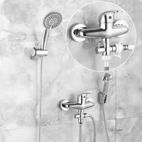 2 x RAW Customer Returns 3 Way Shower Diverter Valve, Female Water Inlet G1 2 inch and G3 4 inch G1 2 inch Outlets, Bath and Shower Diverter Valves for Hand Shower and Fixed Spray Head, Chrome Plated Brass - RRP €23.6