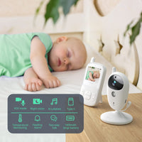 1 x RAW Customer Returns YOTON Baby Monitor 2.7 , baby monitor with camera 1000mAh battery, 2.4 GHz intercom function, infrared night vision, alarm clock, temperature sensor, VOX function, 8 lullabies model YB04  - RRP €54.99