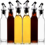 1 x RAW Customer Returns Tebery 6 pieces 250ml oil bottles vinegar bottle, vinegar and oil bottles set with pourers, olive oil oil dispenser made of glass, dispenser vinegar dispenser for oil, BBQ, cooking - RRP €17.14