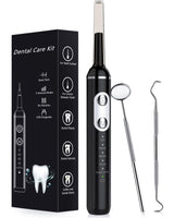 1 x RAW Customer Returns Teeth cleaning set, Stim-U-Dent teeth cleaning set with 5 modes for humans and dogs, teeth whitening, for home care of teeth at home, rechargeable black  - RRP €34.27