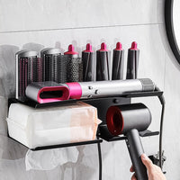 1 x RAW Customer Returns DYOUen Wall Mount Curling Holder Organizer Stand Storage Rack for Dyson Airwrap, Stainless Steel without Punching Storage Holder Style 2  - RRP €28.99