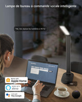 1 x RAW Customer Returns VOCOlinc Smart Desk Lamp LED with 10W Wireless Charging, Compatible with HomeKit Alexa Google Home, Stepless Dimming, Voice APP Touch Control, with Timer, Memory Function - RRP €40.33