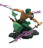 1 x RAW Customer Returns JAW REX One Piece Anime Roronoa Zoro Figure 15cm Pirate Hunter Roronoa Zoro Figure, Santoryu Three Sword Style - RRP €20.16