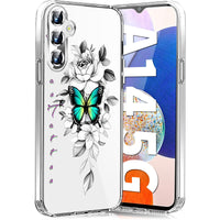 1 x Brand New Teryei Case for Samsung Galaxy A14 5G Soft Silicone TPU Flowers Galaxy A14 5G Case Protective Cover Thin Soft Butterfly Pattern Transparent Clear Mobile Phone Case for Samsung A14 5G Case B  - RRP €16.13