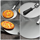 1 x RAW Customer Returns TAGYUO Pizza Shovel, 10 Inch Stainless Steel Round Pizza Shovel, with Non-slip Handle, Very Suitable for Cakes, Pizza, Cake - RRP €15.38