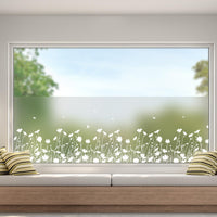 1 x RAW Customer Returns dktie window film opaque privacy film window frosted glass film floral pattern static stickers without adhesive reusable suitable for living room, bedroom, kitchen 44.5x200cm - RRP €13.1