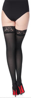 1 x RAW Customer Returns Merry Style Microfiber Self-Fixing Stockings Tights Sexy Lingerie Women s Underwear 40 DEN MS 791 Black-791, ML  - RRP €9.83