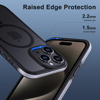 1 x RAW Customer Returns Holidi for iPhone 15 Pro Max Case Compatible with MagSafe 4 IN 1 3D Airbag Protection Phone, Mobile Phone Case Shockproof Scratch-Resistant Protective Case Elegant Matt - Black - RRP €31.99