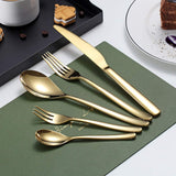 1 x RAW Customer Returns HOMQUEN 30 Piece Gold Cutlery Set, Gold Cutlery Set Made of Stainless Steel, Gold Titanium Coating, Utensil Sets Service Set for 6 Shiny Gold  - RRP €35.4