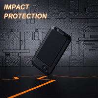 1 x RAW Customer Returns Lanhiem for iPhone SE 2020 SE 2022 Case, iPhone 8 Case 360 Degree Outdoor Protective Case Shockproof Tough Armor Metal Armored Case Heavy Duty iPhone 7 Mobile Phone Case with Tempered Glass, Black - RRP €23.99