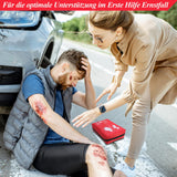 1 x RAW Customer Returns HONYAO first aid kit car 2024, vehicle first aid kit according to current DIN 13164, first aid kit car, StVO compliant, first aid bag for cars, motorcycles, trucks, caravans, valid throughout Europe - RRP €16.94