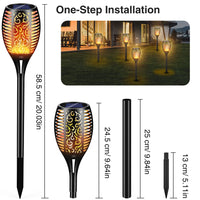 10 x Brand New Solar garden torches 4-pack, Jonwall solar flame light solar lamps for outdoors 33LED solar lights with flame effect, IP65 waterproof garden lights for gardens, lawns, paths, yards, driveways - RRP €294.8