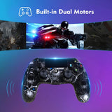 1 x RAW Customer Returns CHENGDAO Wireless Controller for PS4, Double Vibration High Performance Gaming Controller Compatible with Playstation 4 Pro Slim PC and Laptop with Audio Function, Mini LED Indicator, USB Cable - RRP €36.2