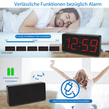 1 x RAW Customer Returns Eachui LED digital alarm clock with charging station, alarm clock with large numbers, brightness and volume adjustable, snooze, 12 24HR, digital clock mains operated - RRP €20.16