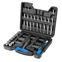 9 x Brand New 63 Piece Screwdriver Bit Set with Storage Box, Hand Impact Driver for All Smartphones, Laptops, Cameras, Model Making, Daily Applications - RRP €194.4