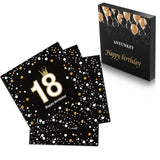 20 x Brand New Napkins 40th birthday 20 pieces 18 pieces balloons, birthday napkins, 3-ply, party accessories, table decoration, 33 x 33 cm, table decoration, happy birthday paper napkins for men and women - RRP €161.0