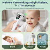 1 x RAW Customer Returns Non-Contact Thermometer for Babies, Children and Adults, Infrared Forehead Thermometer with Ultra-Clear LED Display, High Accuracy and Fever Alarm - White - RRP €19.15