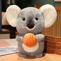 21 x Brand New GLITZFAS Cartoon Stuffed Animal Plush Toy, Realistic Koala Cuddly Toy Plush Toy, Plush Toy for Babies Girls Boys Children with Basketball, 25cm  - RRP €403.2